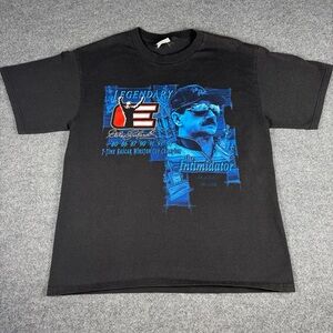 Vintage Dale Earnhardt Sr Intimidated‎ T-Shirt Tee Short Sleeve Black Mens Large